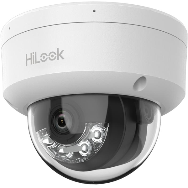 Hikvision HiLook IP dómkamera - IPC-D120HA-LU (2MP, 2,8mm, kültéri, H265+, IP67, IK10, IR30m, ICR, DWDR, PoE)