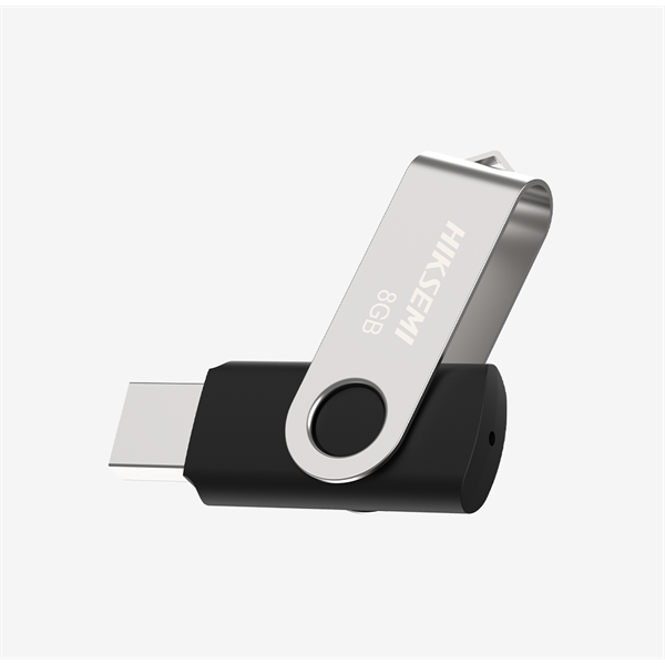 Hikvision HIKSEMI Pendrive - 4GB USB2.0, ROTARY, M200S, Ezüst-Fekete