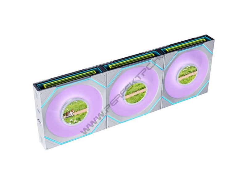 Lian Li UNI FAN SL-INF FLEX LCD Wireless venti, ARGB, PWM 3db-os csomag, vezérlővel, 120mm, fehé