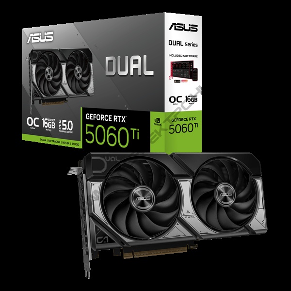 Asus Videokártya - nVidia DUAL-RTX5060TI-O16G (16384MB, GDDR7, 128bit, 1xHDMI, 3xDP)