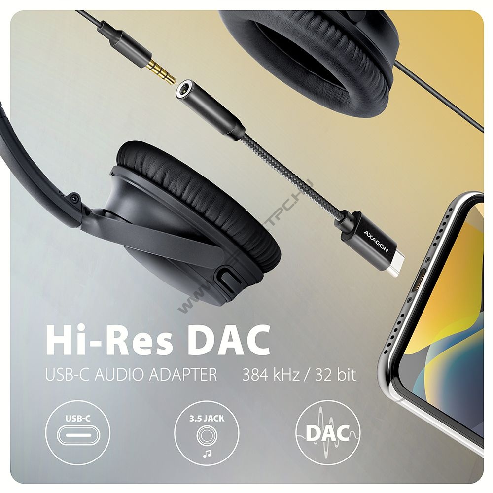 AXAGON ADA-HC USB-C - Hi-Res DAC audio adapter