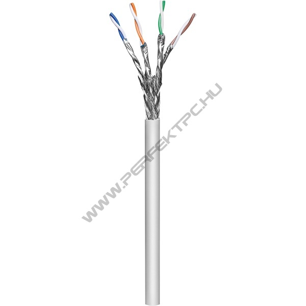 Manhattan Kábel - S/FTP Fali kábel dob (100m, réz, 23AWG, LSZH, CPR-Dca rated, Cat7, Szürke)