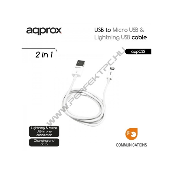 APPROX APPC32 USB to Micro USB & Lightning USB cable (Apple, iPhone, iPad)