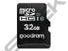 SD Micro  32GB Goodram SDHC CL10 UHS-I Adapteres M1AA-0320R12