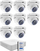 8 varifokális dome infrakamerás HIKVISION HDTVI