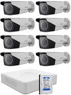 8 varifokális infrakamerás HIKVISION HDTVI
