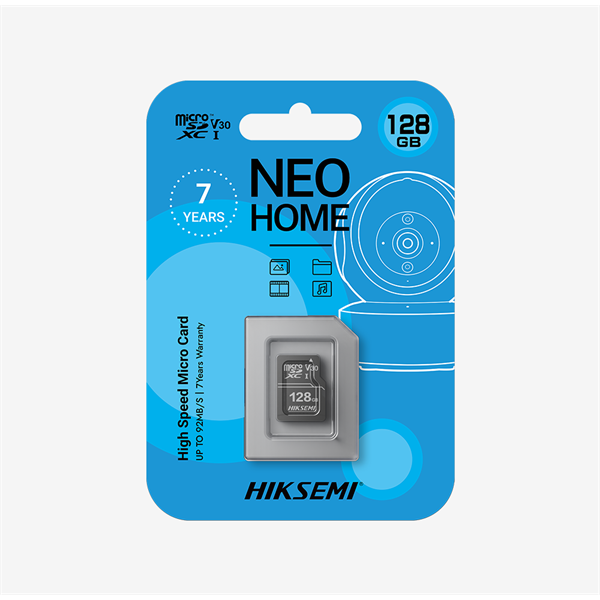 Hikvision HIKSEMI MicroSD kártya - NEO HOME 64GB microSDXC™, Class 10 and UHS-I, TLC (adapter nélkül)