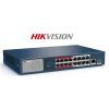 Hikvision DS-3E0318P-E/M PoE switch, 16x 10/100 PoE(135W) + 1x gigabit combo port, L2, nem menedzselhető