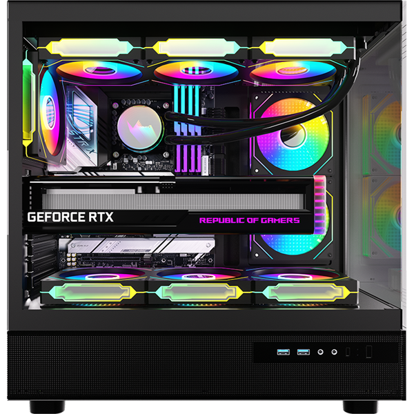 Formula Számítógépház - Crystal Z8 Black (fekete, ablakos, ATX, 1xUSB3.0, 1xUSB2.0, 1xType-C)