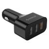 ORICO autós töltő - UCH-Q3-BK (Szivargyújtós, 3xUSB-A 35W, fekete)