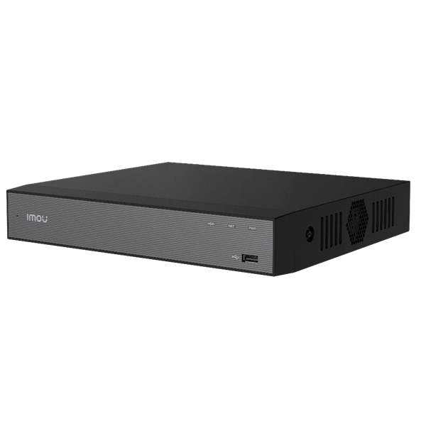 Imou NVR rögzítő - NVR-N118-8A0E (18 csatorna, H265, HDMI, VGA, USB, 1x Sata (max16TB), Onvif; Hangsz; Mikrofon)
