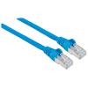 Manhattan Kábel - S/FTP Patch (RJ45 to RJ45, Cat7 kábel Cat6A moduláris csatlakozóval, 30m, kék, réz)
