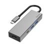 Hama USB HUB - 200107 (USB-C 4in1, 2xUSB 3.1, 1xUSB-C, 1xHDMI, szürke)