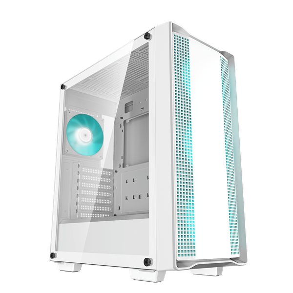 DeepCool Számítógépház - CC560 WHITE V2 (fehér, ablakos, 4x12cm venti, Mini-ITX / Micro-ATX / ATX, 1xUSB3.0, 1xUSB2.0)
