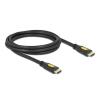 Delock Kábel - 82583 (HDMI -> HDMI, Ethernettel, apa-apa, 4K, 2m)
