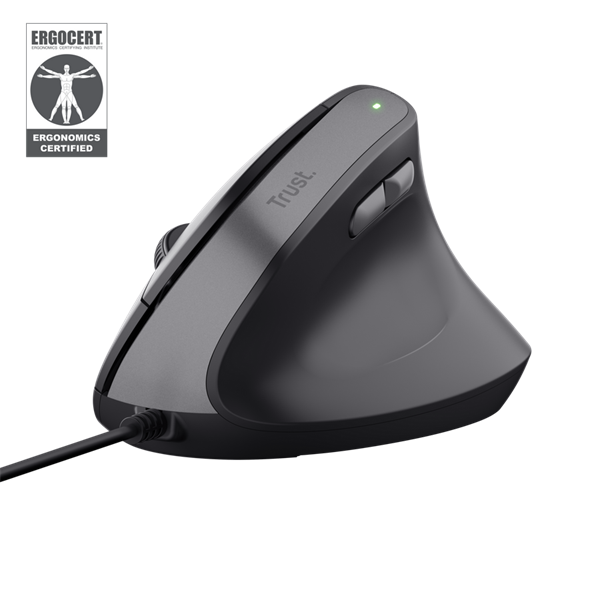 Trust Egér Ergonómikus - Bayo II (Döntött; Optikai érzékelő; 800-2400DPI)