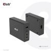 Club 3D Hálózati Adapter - CAC-1906 (132W GaN, 2x USB-A, 2x USB-C, PD3.0, 4 csatlakozó)
