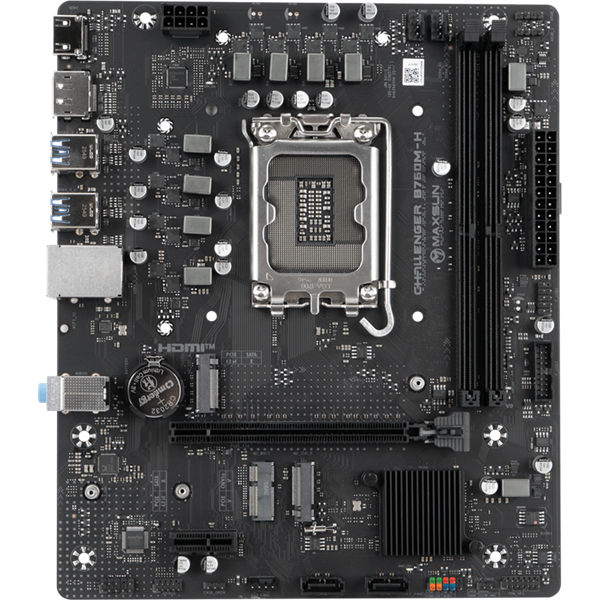 Maxsun Alaplap - Intel MS-CHALLENGER B760M-H WIFI s1700 (B760, mATX, 2xDDR4 3200MHz, 2xSATA3, 2xM.2, HDMI, DP)