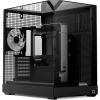 APNX V2  számítógépház, 3 oldal edzett üveg, 4x FP3-140 ARGB PWM ventilátor, Fekete