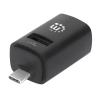 Manhattan USB HUB - 3db USB 3.0 / 2.0 Type-C Combo Mini Hub, Ultra-Compact Design, Fekete