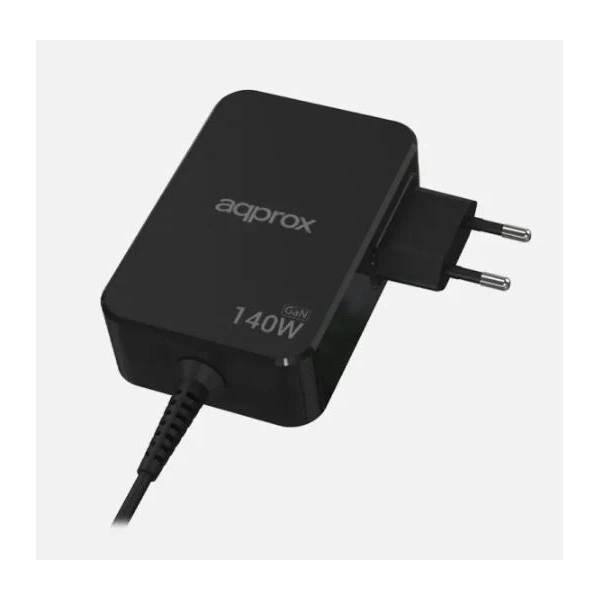 APPROX Telefontöltő - USB Type-C, 140W gyorstöltő + 1.8m kábel, Fekete