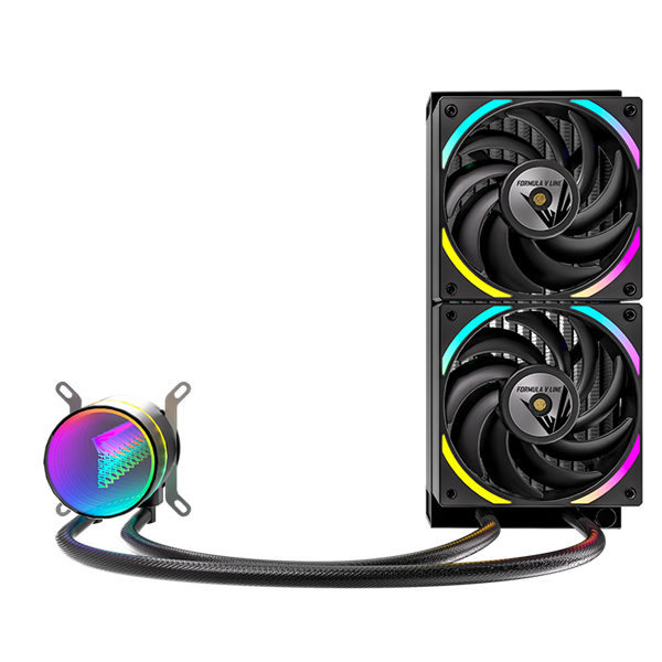 Formula CPU Water Cooler - Oasis L240 ARGB BK (2x12cm, ARGB LED, fekete)