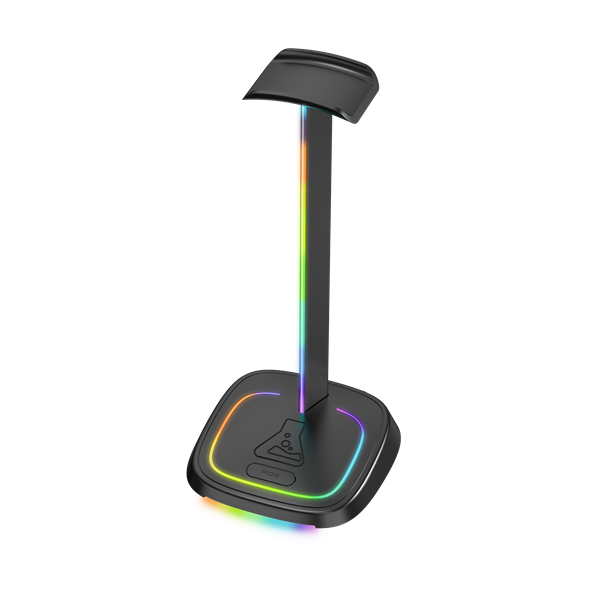 The G-Lab Fejhallgató állvány - K STAND NEON RGB H (fekete, USB-C, USB-A, univerzális, csúszásgátló, RGB)