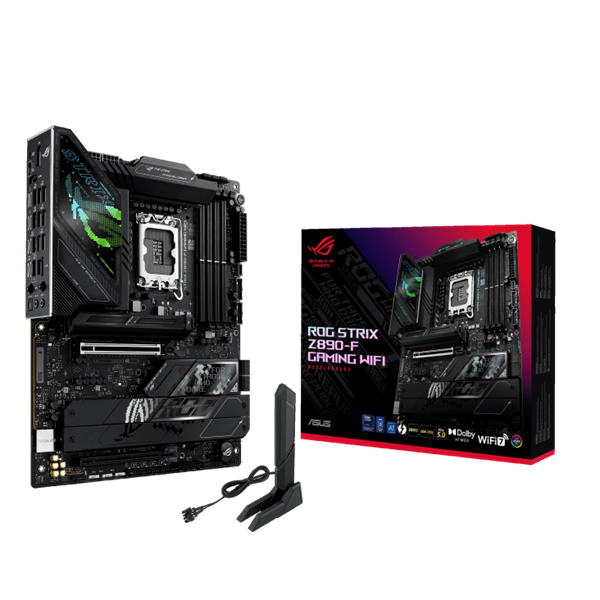 Asus Alaplap - Intel ROG STRIX Z890-F GAMING WIFI LGA1851 (Z890, ATX, 4xDDR5 8600+MHz, 4xSATA3, 5xM.2, HDMI+DP)
