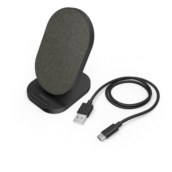 Hama Töltő szett - 201685 QI-FC10S (vezeték nélküli, QI töltőpad, LED, 10W, LED, fekete)