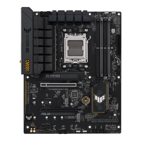 Asus Alaplap - AMD TUF GAMING B650-E WIFI AM5 (B650, ATX, 4xDDR5 8000+MHz, 4xSATA3, 3x M.2, HDMI+DP)