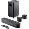 Majority Hangszóró Soundbar - Bowfell Halo 5.1 Atmos (300W, BT 5.3, HDMI ARC, AUX, USB, Optikai, Távírányító, Mélynyomó)