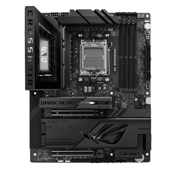 Asus Alaplap - AMD ROG CROSSHAIR X870E DARK HERO AM5 (X870E, ATX, 4xDDR5 8600+MHz, 4xSATA3, 5x M.2, HDMI+2xUSB4)