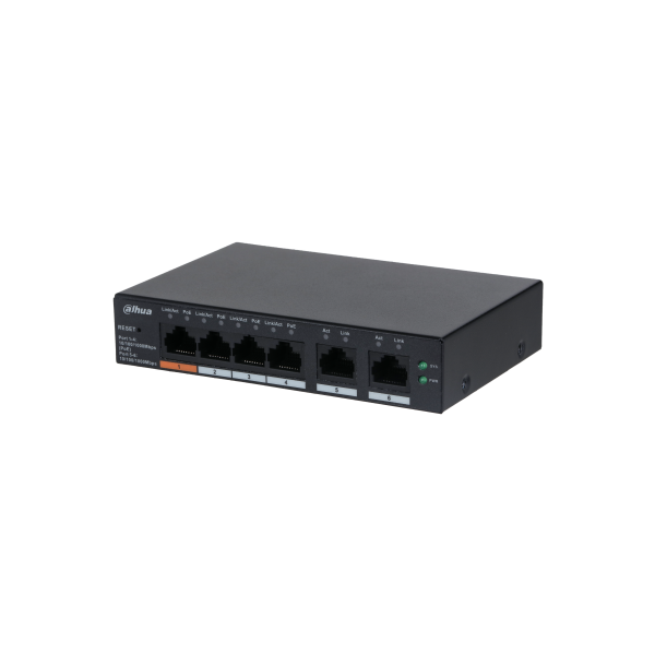 Dahua switch PoE - CS4006-4GT-60 (Cloud Menedzsment; 4x1Gbps PoE; + 2x 1Gbps uplink, 60W)