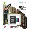 MicroSD 128GB Kingston Canvas Go Plus UHS-I U3 + adapter