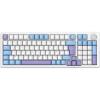 The G-Lab Vezeték nélküli Gamer Billentyűzet - KEYZ ELITE 400 WB/US (RGB, 2,4Ghz+BT+Wired, 8000Hz, USB, fehér-kék angol)