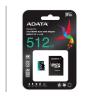 ADATA MicroSD kártya - 512GB microSDHC UHS-I Class10 A2 (R/W: 100/85 MB/s) + adapter