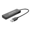 Orico USB2.0 Hub - FL01-BK (4 port, Bemenet: USB-A, Kimenet: 4xUSB-A, fekete)
