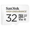 SanDisk Micro SDHC kártya - 32GB High Endurance (100 MB/s, Class 10 U3, V30) + adapter