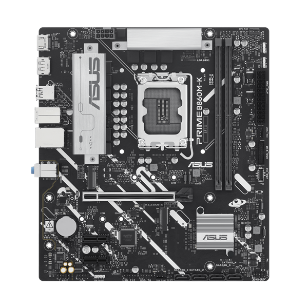 Asus Alaplap - Intel PRIME B860M-K s1851 (B860, 2xDDR5 8800+MHz, 4xSATA3, 2xM.2, HDMI+DP)