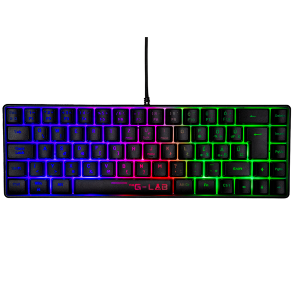 The G-Lab Gamer Billentyűzet - KEYZ HYDROGEN HU (RGB LED, TKL, USB, fekete, magyar)