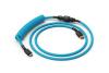 Glorious PC Gaming Race Coiled Cable Electric Blue USB-C Spirálkábel Kék
