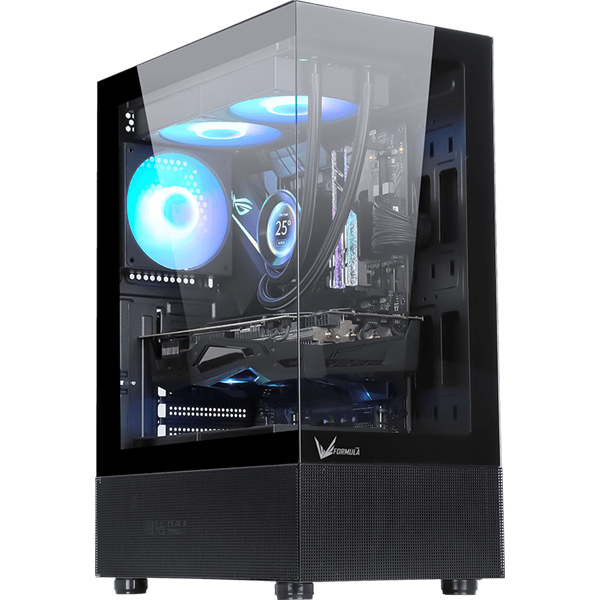 Formula Számítógépház - Crystal Z1 Black (fekete, ablakos, ATX, 1xUSB3.0, 1xUSB2.0, 1xType-C)