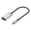 Manhattan Kábel átalakító - 4K@60Hz USB-C to HDMI Adapter, Active, Aluminum, Ezüst