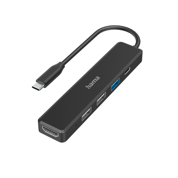 Hama USB HUB - 200117 (USB-C 5in1, 1xUSB 3.2, 2xUSB 2.0, 1xUSB-C, 1xHDMI, fekete)