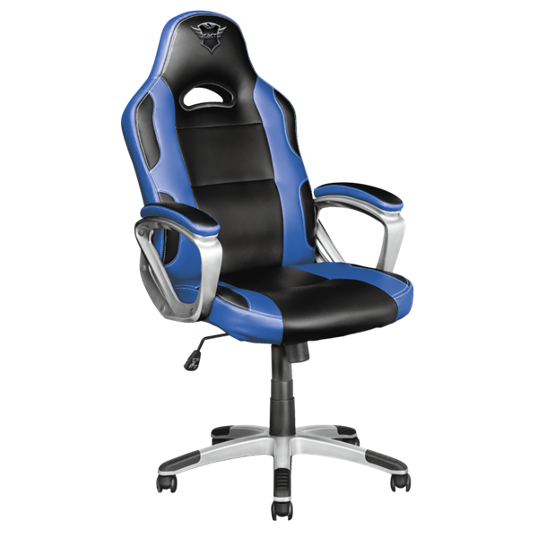 Trust Gamer szék - GXT 705B Ryon (kék, fa váz; állítható magasság; párnázott kartámasz; PU+szövet; max.150kg-ig)