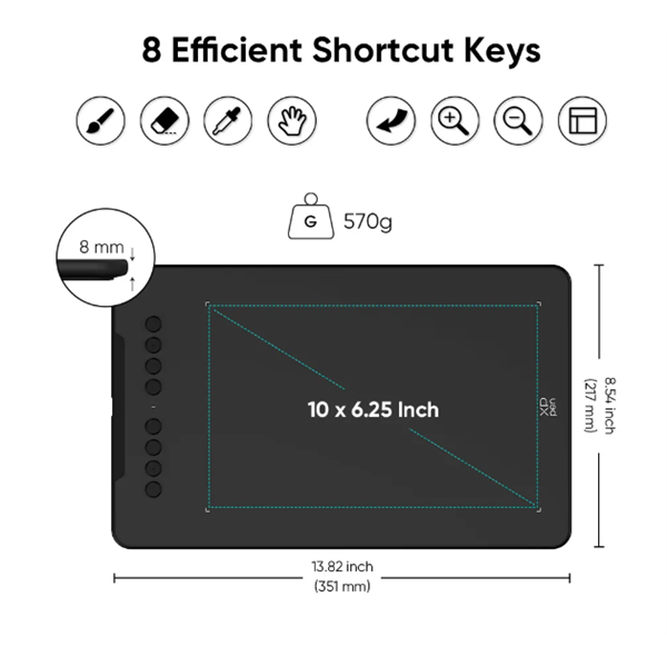 XP-PEN Grafikus tábla - Deco 01V3 (10
