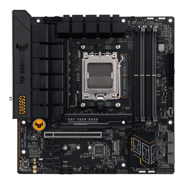 Asus Alaplap - AMD TUF GAMING B650M-E WIFI AM5 (B650, Micro-ATX, 4xDDR5 7600+MHz, 4xSATA3, 2x M.2, HDMI+2xDP)
