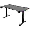 The G-Lab Gamer Asztal - K DESK PLATINIUM (140x75cm, fém, pohár, fejhallgatótartó, fekete, motoros magasság áll., RGB)