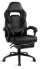 Spirit of Gamer szék - MUSTANG Black (állítható dőlés/magasság; kihajtható lábtartó; max.120kg-ig, fekete)