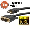 HDMI-DVI kábel 2m aranyozott